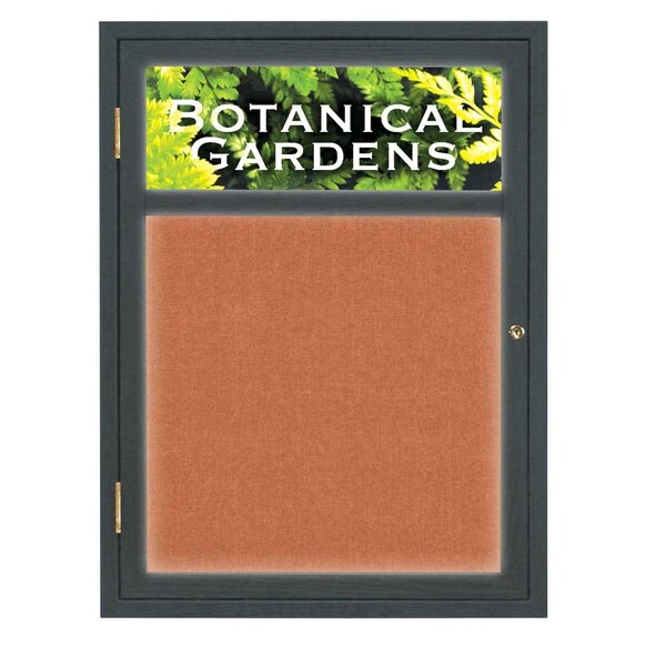 United Visual Products Open Faced Traditional Rounded Corkboard UV639ARC-SATIN-ULTMAR